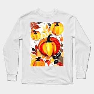 Terracotta Cornucopia Pumpkins Long Sleeve T-Shirt